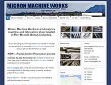 Tablet Screenshot of micronmachineworks.com